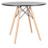 Mesa Redonda Infantil 60cm Tampo em MDF Pés em Madeira Eames Dsw - 1