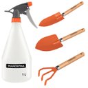 Ver imagem 1 de Kit Conjunto Jardinagem 3 Peças Cabo Madeira + Borrifador 1 Litro | Tramontina