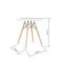 Mesa Redonda 70cm Tampo em MDF Pés em Madeira Eames Dsw - 4