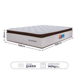 Colchão Queen Molas Ensacadas Sensation Premium 158x198cm Bf Colchões - 6