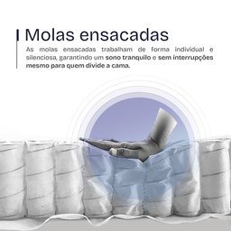 Colchão Queen Molas Ensacadas Sensation Premium 158x198cm Bf Colchões - 10