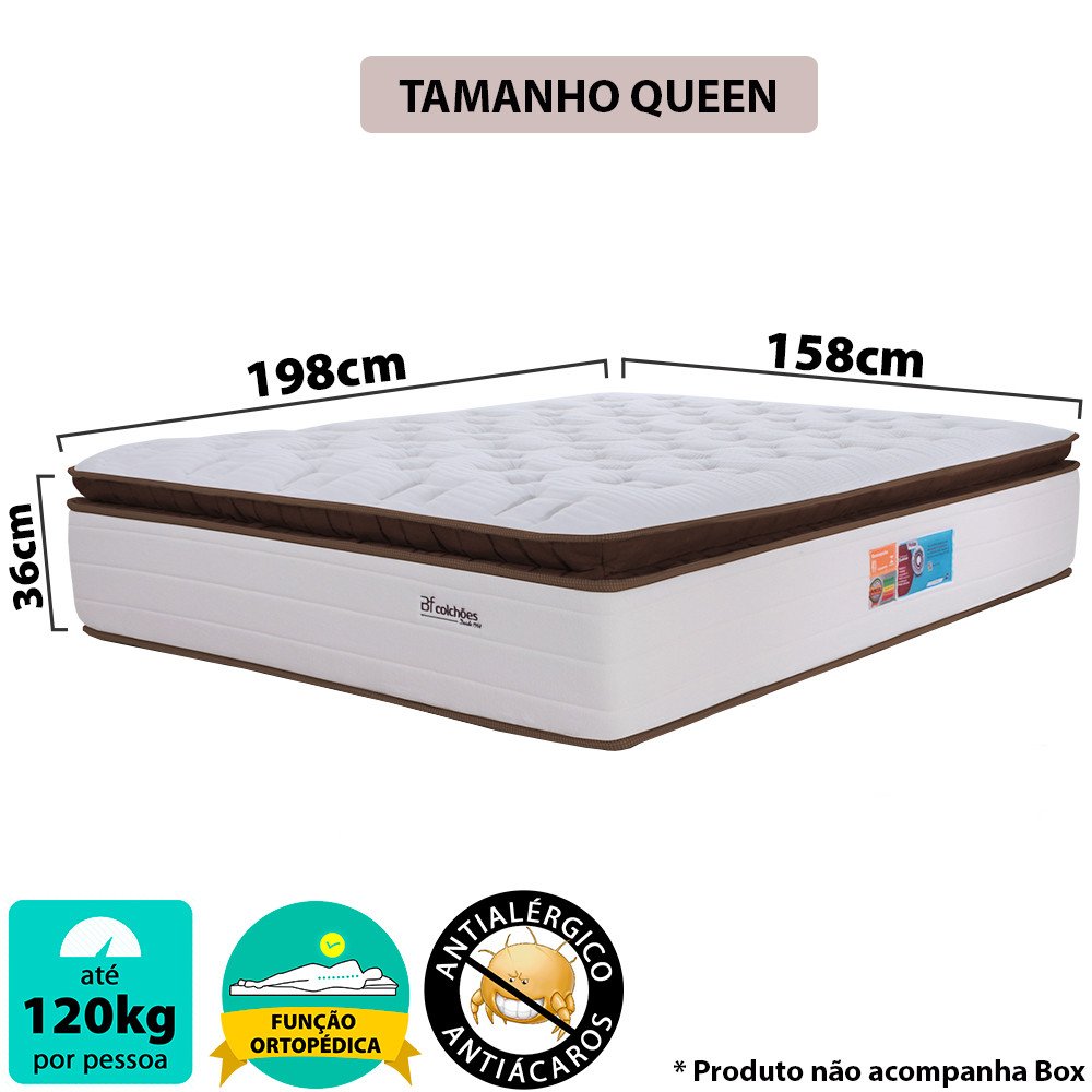 Colchão Queen Bf Sensation Premium Mola Ensacada com Pillow Top Macio de Espuma Hipersoft + Viscoelá - 9