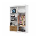 Ver imagem 5 de Guarda-Roupa Solteiro Turim 4 Portas 2 Gavetas Multimóveis CR35554 Branco/Cinamomo