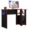 Mesa Escrivaninha para Computador Gamer Slim Preto/vermelho - Peternella - 1