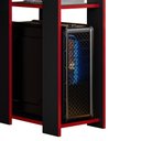 Ver imagem 4 de Mesa Escrivaninha para Computador Gamer Slim Preto/vermelho - Peternella