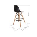 Ver imagem 3 de Banqueta Alta com Encosto Eames Dsw Preto