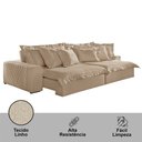 Ver imagem 4 de Sofá Luz Linho 02 Módulos de 120m B25cm Meu Sofá Online