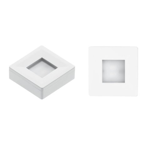 Spot Led Quadrado --sobrepor Embutir P/móveis Nichos Closets:branco Frio/branco