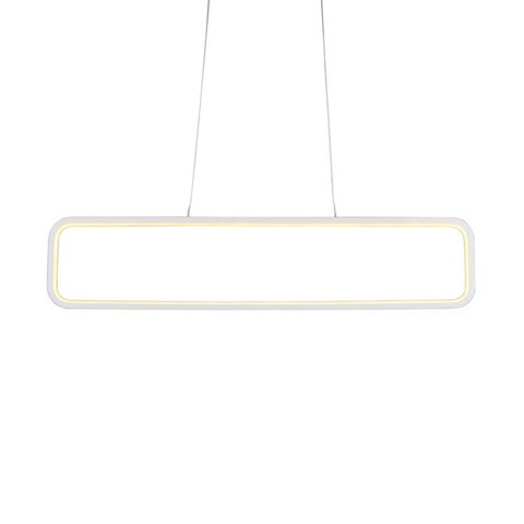 Lustre Pendente Quality Recto 1320 Led Bivolt Branco