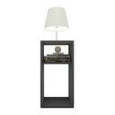 Ver imagem 2 de Mesa de Cabeceira Pequena 2 Nichos em Mdf Plancasa:preto Tx
