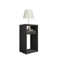 Ver imagem 4 de Mesa de Cabeceira Pequena 2 Nichos em Mdf Plancasa:preto Tx