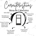 Ver mais imagens de Mesa de Cabeceira Pequena 2 Nichos em Mdf Plancasa:preto Tx