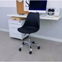 Ver imagem 2 de Cadeira Escritório Eames Estofada Saarinen PP Base Aço Cromado