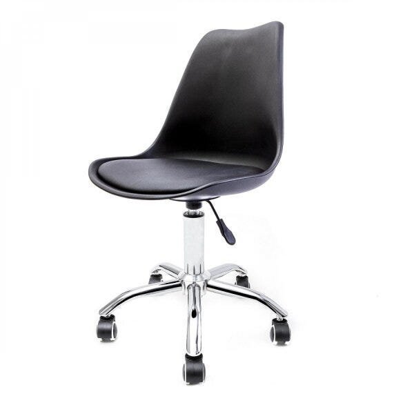 Cadeira para Escritório Eames Estofada Saarinen PP Base Aço Cromado - 1