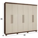 Ver imagem 3 de Guarda Roupa Casal 6 Portas Moscou