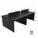 Ver imagem 2 de Estação de Trabalho 4 Lugares 140x60 Mesa para Escritório Netmobil - Preto