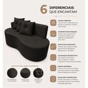 Ver imagem 4 de Sofá Curvo 2 Lugares Sala Orgânico Capri