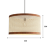Luminária De Teto Pendente Madeira E Tela Rústica Japandi Rattan Ravena - 5