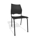 Ver imagem 1 de Cadeira Fixa Metal Versat Plastica para Escritório Escolas Recepção Preta