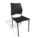 Ver imagem 2 de Cadeira Fixa Metal Versat Plastica para Escritório Escolas Recepção Preta