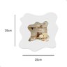 Espelho Infantil Cores Estimulantes Formatos Fofos Decorativo Seguro Moderno Splash Branco 25x25cm - 3