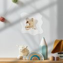 Ver imagem 1 de Espelho Infantil Cores Estimulantes Formatos Fofos Decorativo Seguro Moderno Splash Branco 25x25cm