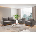 Ver imagem 1 de Conjunto Estofado Living + 2 Poltrona Napoles Grafite - Casa Giulia