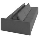 Ver mais imagens de Sofá Ilha Modular com Puff para Sala Living 342cm Georgia K04 Linho Cinza Escuro - Mpozenato