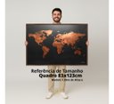 Ver imagem 3 de Quadro Mapa Mundi Moderno Preto Fosco e Cobre Envelhecido