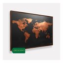 Ver imagem 2 de Quadro Mapa Mundi Moderno Preto Fosco e Cobre Envelhecido