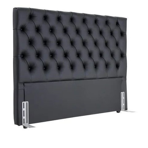 Cabeceira Box Shop Paris Queen 1,60m Em Couro Sintético Preto
