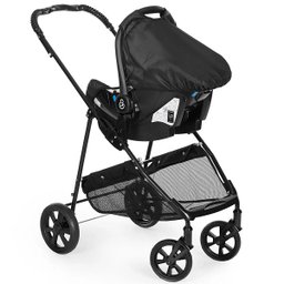Carrinho Napoli Preto com Bebe Conforto e Base Galzerano - 3