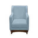 Ver imagem 2 de Cadeira Poltrona de Amamentação e Balanço Aquila C/ Puff Boucle Azul Bebê Plus - Anjo de Casa