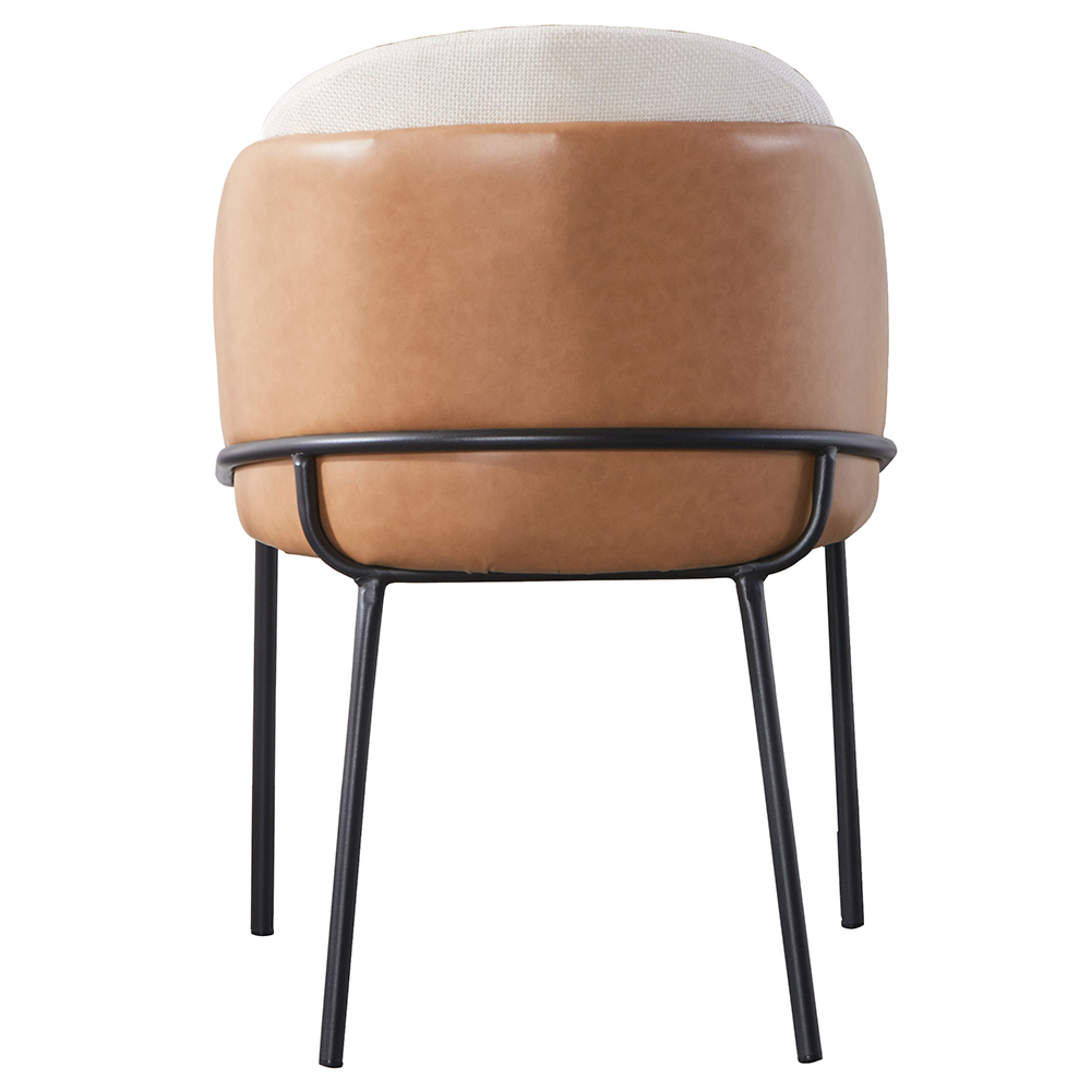 Ver imagem 4 de Cadeira de Jantar Nevada Caramelo Estofada para Sala de Jantar