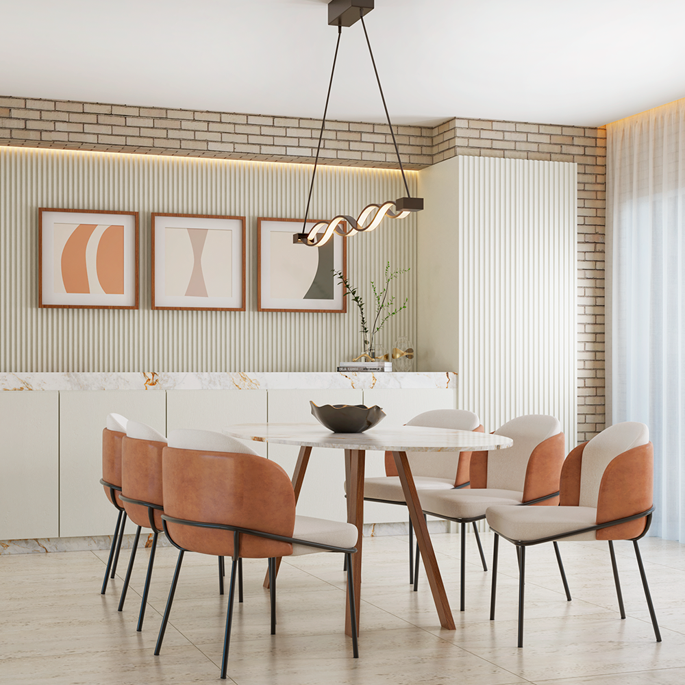 Ver imagem 5 de Cadeira de Jantar Nevada Caramelo Estofada para Sala de Jantar