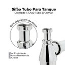 Ver imagem 3 de Sifão Tanque Tubo 1.1/4x2 Jomari Com Luva Regulável Latão