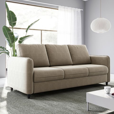 Sofá 3 Lugares em Veludo Orquídea CabeCasa MadeiraOriginals