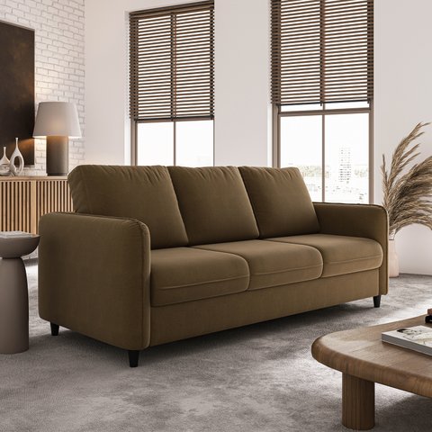 Sofá 3 Lugares em Orquídea CabeCasa MadeiraOriginals
