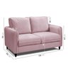 Sofá 2 Lugares em Veludo Orquídea CabeCasa MadeiraOriginals - 3