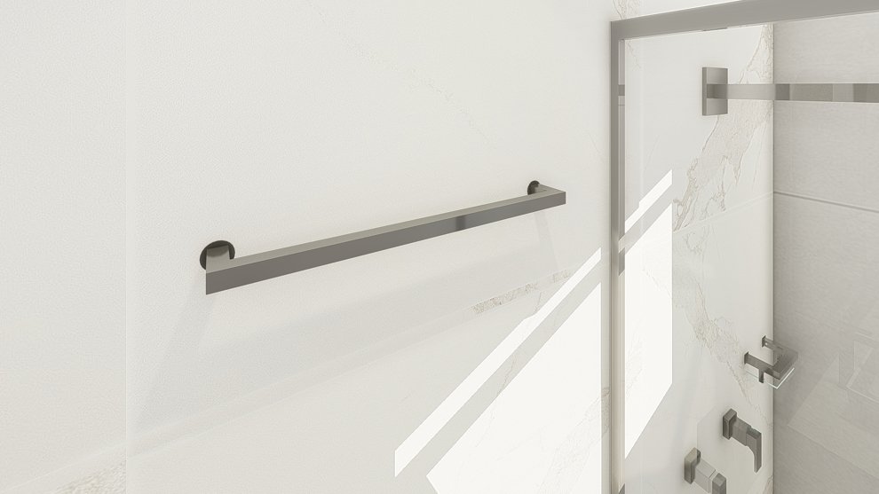 Porta Toalha Toalheiro de Banho Banheiro 60cm em Aço Inox Polido Brilhante Linha Larissa Stainless - 5