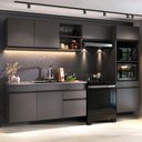Ver imagem 4 de Armário Cozinha Modulada Completa Suspensa 281,5cm Milano Multimóveis Mp2407 Cinza
