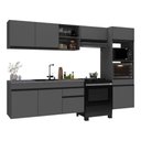 Ver imagem 1 de Armário Cozinha Modulada Completa Suspensa 281,5cm Milano Multimóveis Mp2407 Cinza