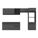 Ver imagem 3 de Armário Cozinha Modulada Completa Suspensa 281,5cm Milano Multimóveis Mp2407 Cinza