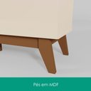 Ver imagem 7 de Cristaleira 4 Portas Vidro LED 180x70 cm Paraty Off White Amendoa Mobler