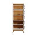Ver imagem 4 de Cristaleira 4 Portas Vidro LED 180x70 cm Paraty Off White Amendoa Mobler