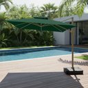 Ver imagem 2 de Ombrelone com Base 120L 3x3m Verde Sofisticado para Piscina e Hotel