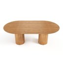 Ver imagem 4 de Mesa de Jantar West 220cm X 100cm 8 Lugares Lâmina Natural de Madeira Mel