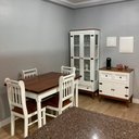 Ver imagem 6 de Cristaleira Madeira Maciça Rústico 2 Portas 1 Gaveta Branco - Apaixone & Decore