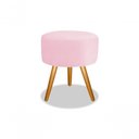 Ver imagem 1 de Puff Pé Palito Rosa Decoração De Sala Maquiagem Camarim