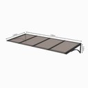 Ver imagem 3 de Toldo Fixo Policarbonato Alveolar Bronze - 1,50m X 1,00m - Estrutura Preta